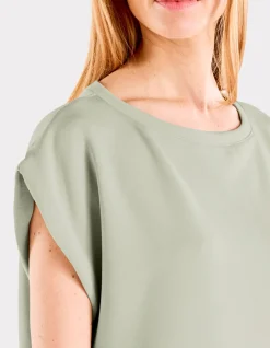 HOME Mouwloos los T-shirt - Groen