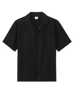 Jacquard hemd regular fit - zwart