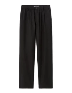 Jacquard rechte broek - zwart