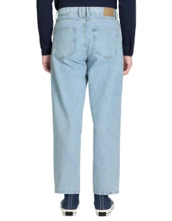 Jean baggy 100% katoen c75 - lichtblauw
