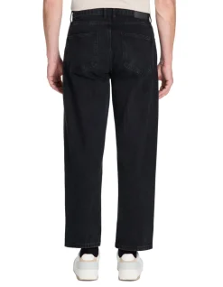 Jean baggy 100% katoen c75 - zwart