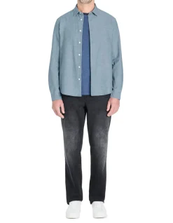 Jean los 100% katoen c75 - zwart
