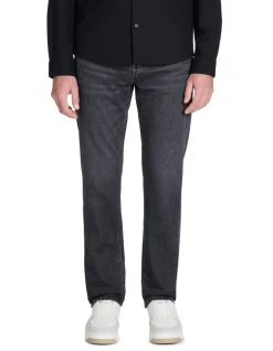 Jean recht 100% katoen stretch c15 3 lengtes - grijs