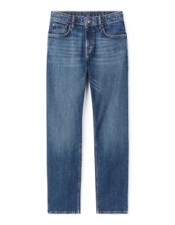 Jean regular 100% katoen stretch c5 3 lengtes - denim