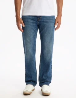 Jean regular 100% katoen stretch c5 3 lengtes - denim