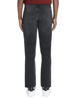 Jean regular katoen stretch c5 3 lengtes - zwart