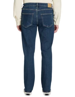 Jean straight 100% katoen stretch c15 3 lengtes - denim