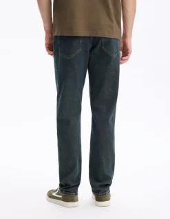 Jean straight 100% katoen stretch C15 - blauw