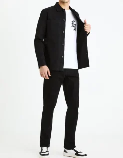 Jean straight stretch C15 3 lengtes - zwart