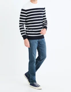 Jean straight stretch C15 3 lengtes - blauw