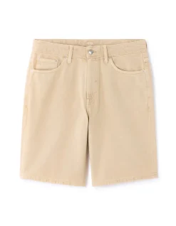 Jeans bermuda 100% katoen - beige