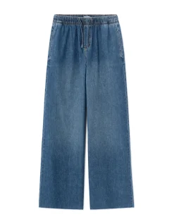Jeans elastische taille - blauw