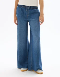 Jeans elastische taille - blauw