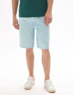 Jeansbermuda 100% katoen - lichtblauw