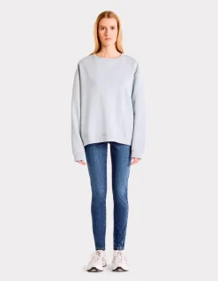 Jegging met hoge taille - donkerblauw