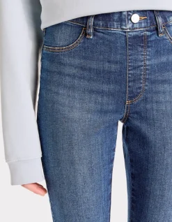Jegging met hoge taille - donkerblauw