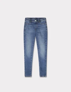 Jegging met hoge taille - blauw