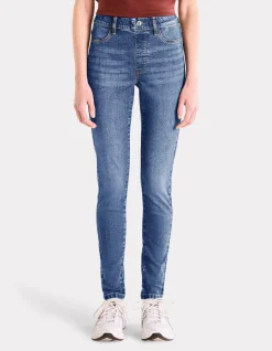 Jegging met hoge taille - blauw