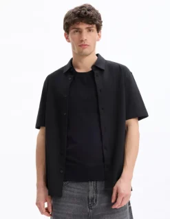 Jersey shirt regular fit - zwart