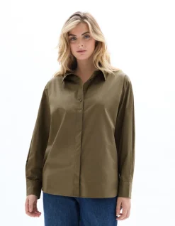 Katoenen blouse - kaki