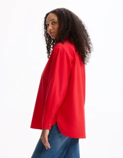 Katoenen blouse - rood