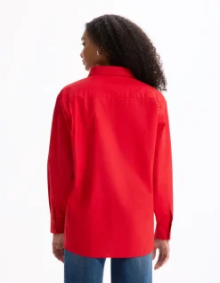 Katoenen blouse - rood
