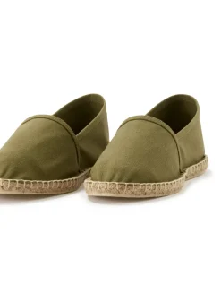 Katoenen canvas espadrilles - kaki
