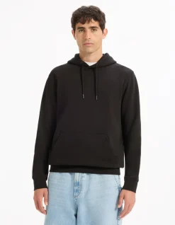 Katoenen hoodie - zwart
