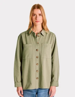 Katoenen overshirt - groen