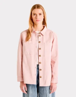 Katoenen overshirt - roze