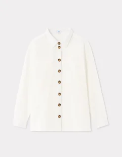 Katoenen overshirt - wit