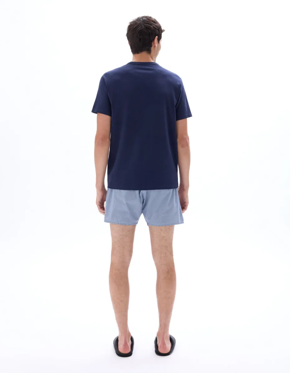 Katoenen pyjamashort - marine