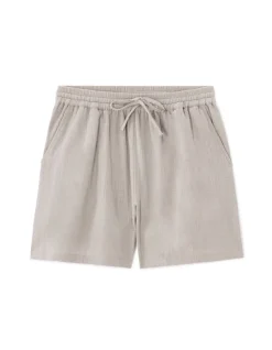 Katoenen short van gaas - grijs