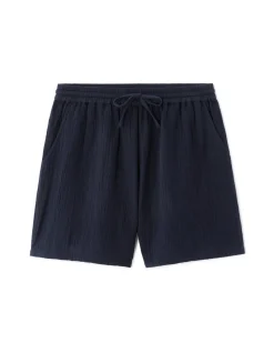 Katoenen short van gaas - marine
