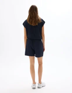 Katoenen short van gaas - marine
