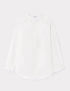 katoenen voile blouse - ecru