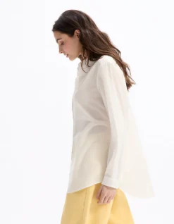 katoenen voile blouse - ecru