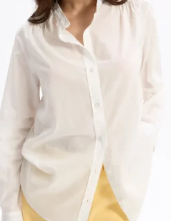 katoenen voile blouse - ecru
