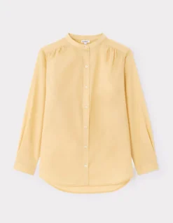 katoenen voile blouse - geel