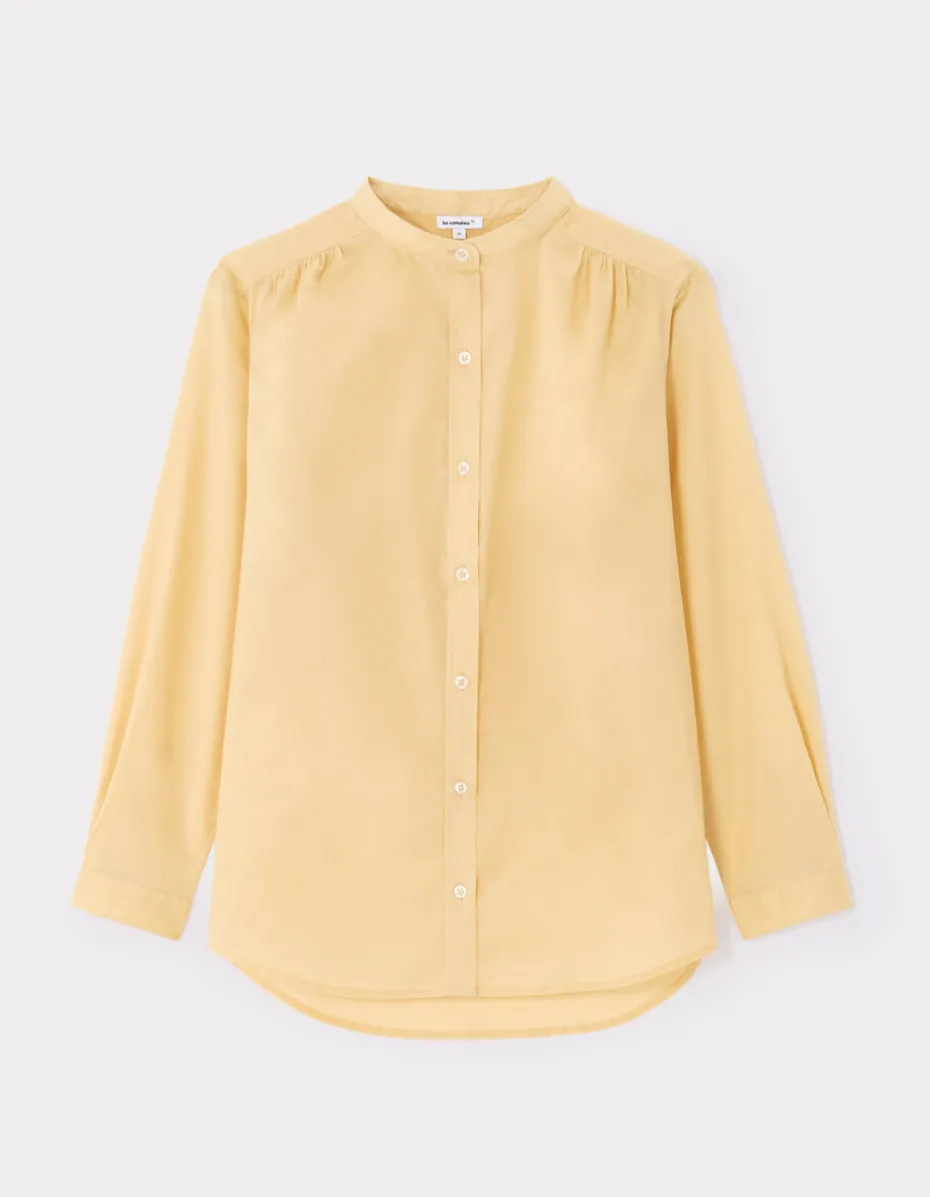 katoenen voile blouse - geel