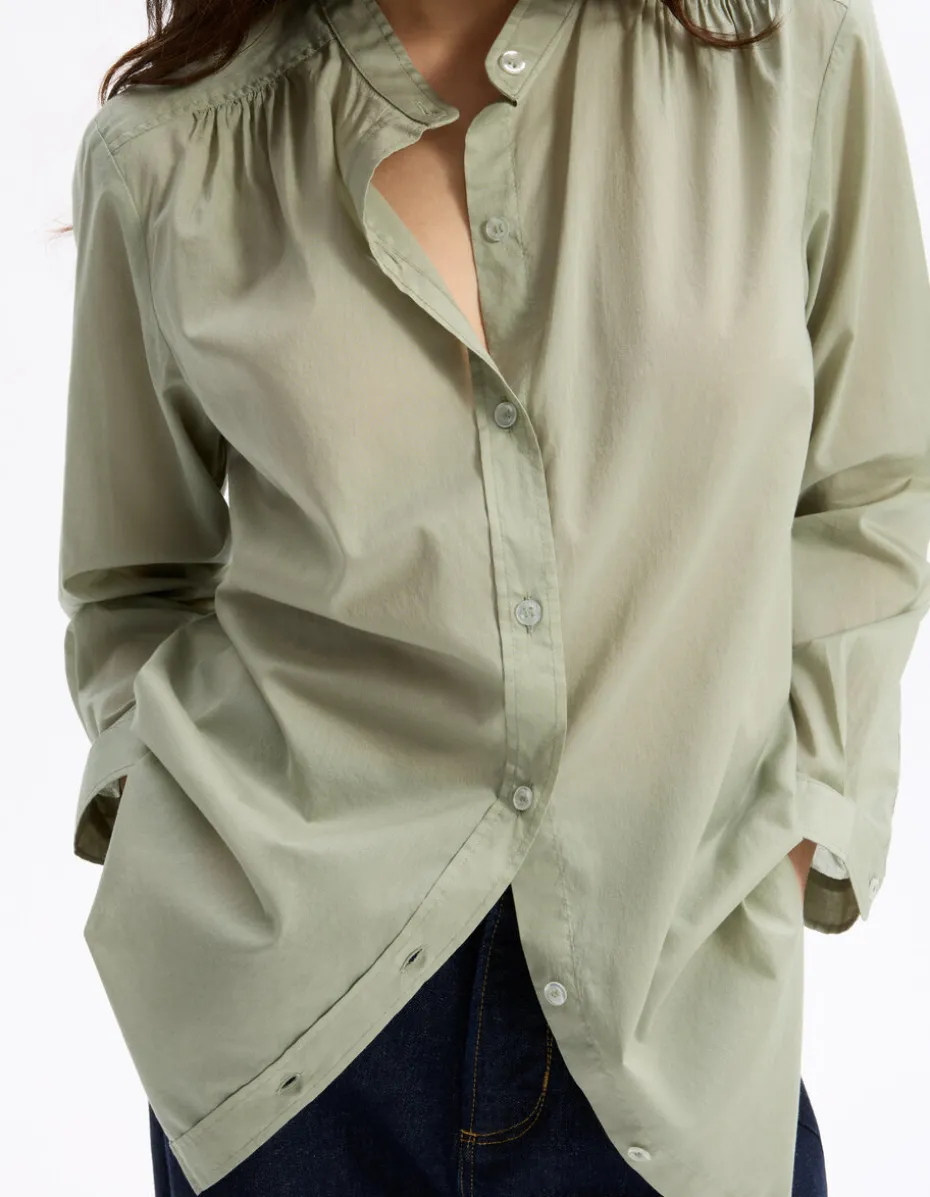 katoenen voile blouse - groen