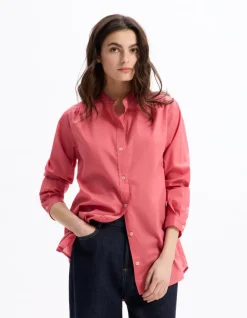 katoenen voile blouse - roze