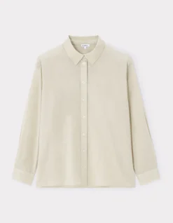 Katoenen voile shirt - grijs