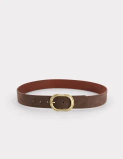 Kleurrijke leren riem - bruin
