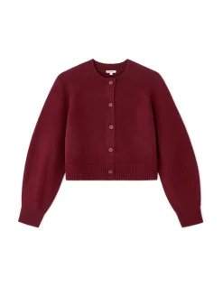 Kort effen gebreid vestje - rood