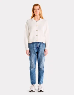 Kort katoenen vest - ecru