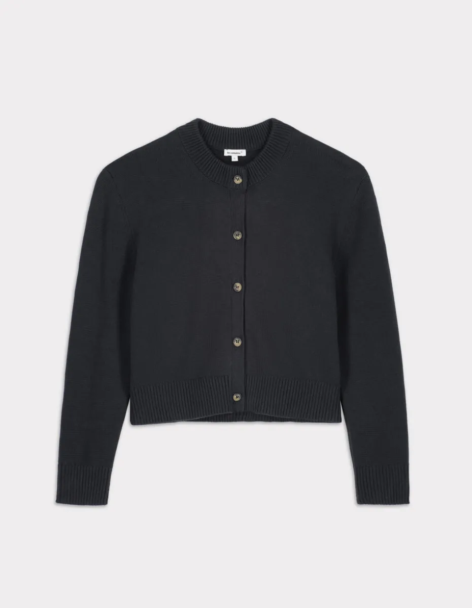 Kort katoenen vest - marineblauw