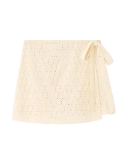 Kort rokje broderie anglaise - ecru