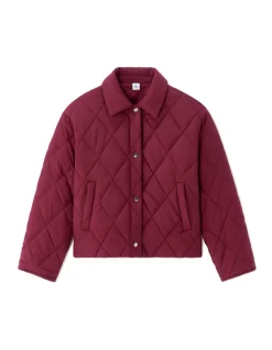 Korte donsjas met zakken - rood