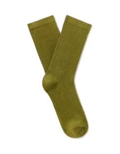 Korte geribde sokken - groen